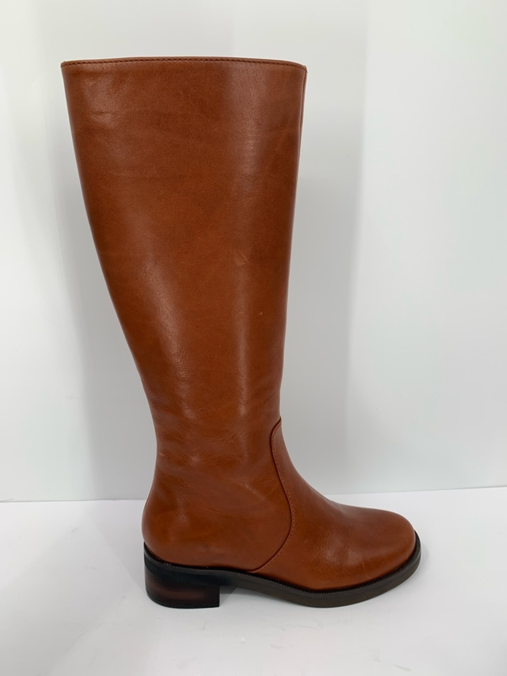 ABEO Traverse tall boots tan brown leather knee high comfort zipper women new 6